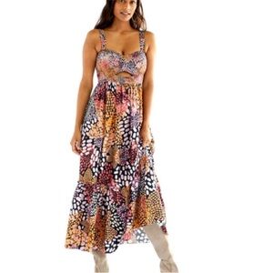 Anthropologie Geisha Designs size L midi Dress with pockets